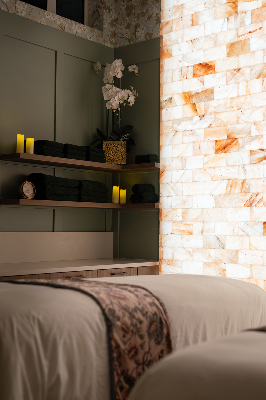 Tranquil treatment room at Salt & Ivy Spa, a luxury spa in Victoria BC